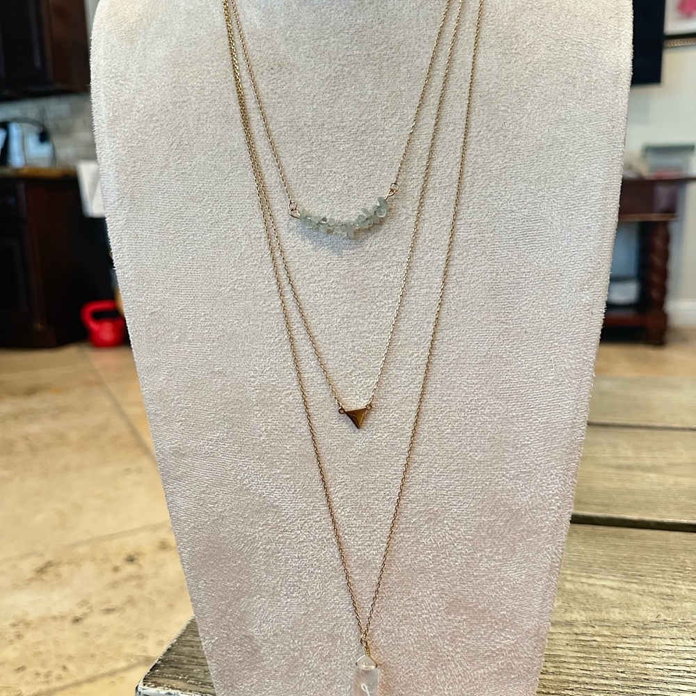 Elegant Gold Layered Necklace Set